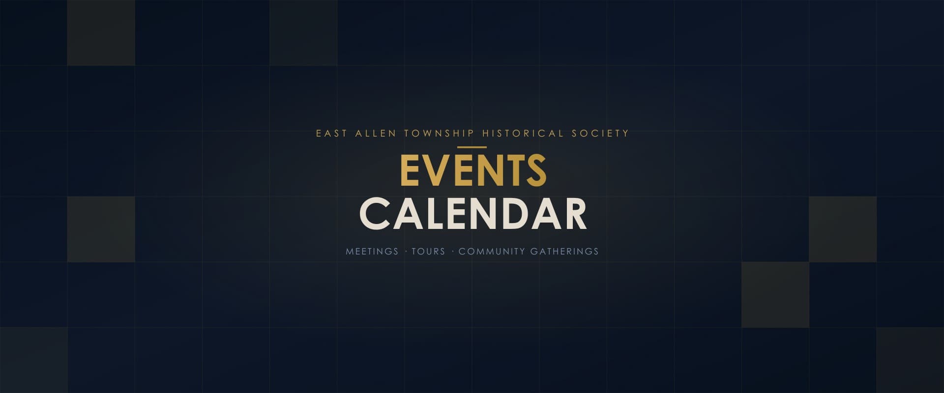 East Allen Township Historical Society Events Calendar