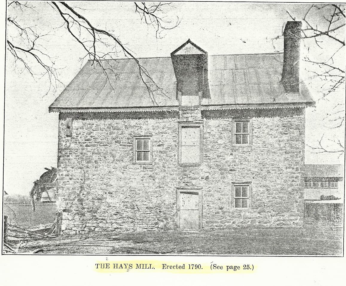The Hays Mill, erected 1790