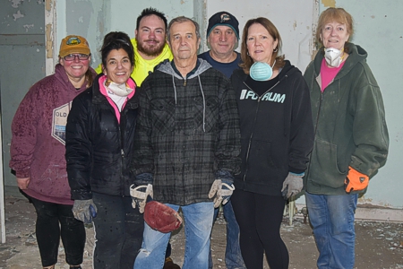 Volunteers at the Dech House